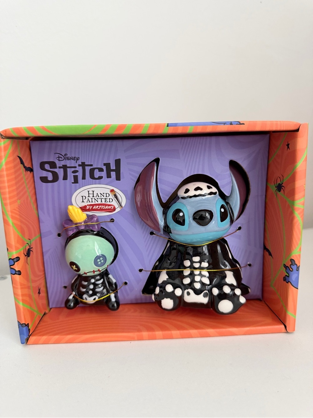 Disney Stitch and Scrump Halloween Skeleton Salt and Pepper Shakers
